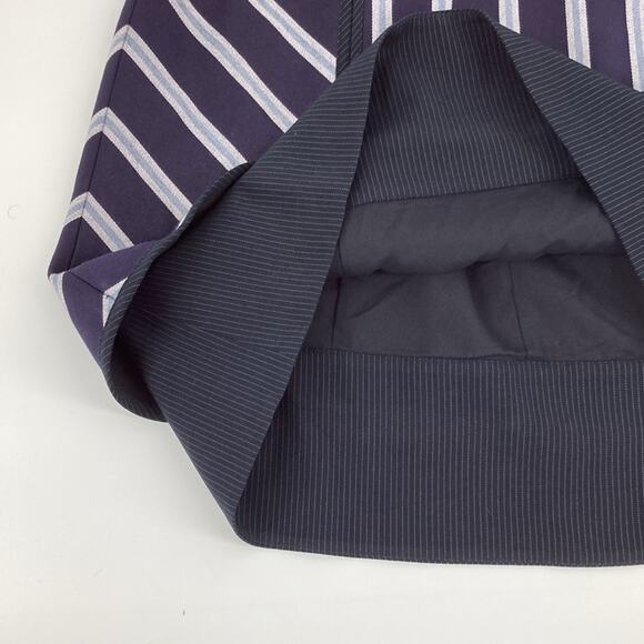 BCBGMaxAzria Women's Dark Navy Stripe Combo A-Line Skirt Size XS New - Picture 6 of 13